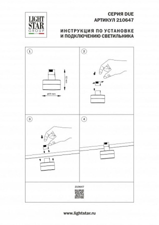 Накладной светильник Lightstar Due Hermes 210647