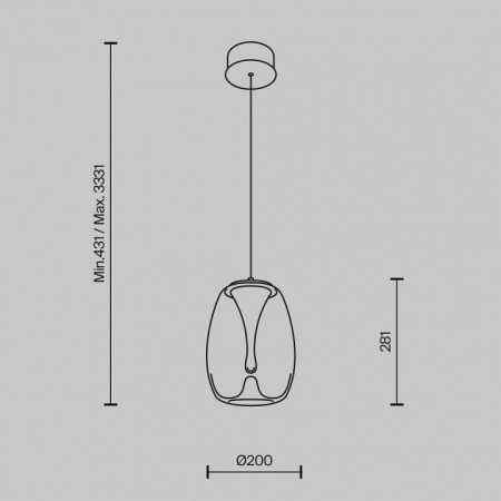 Подвесной светильник Maytoni Splash MOD282PL-L8G3K1