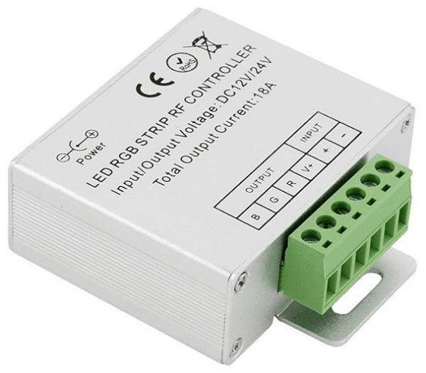 Контроллер-регулятор цвета RGB с пультом ДУ SWG RF RGB RF-RGB-S-18A-WH1