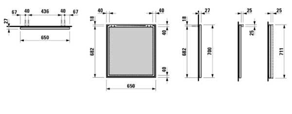 Зеркало Laufen Frame 4.4740.3.900.144.1