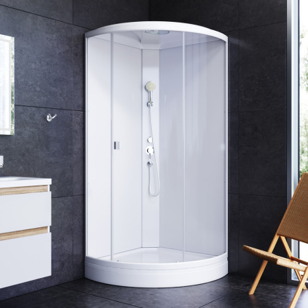 Душевая кабина AM.PM X-Joy W88C-301-090WT64 стекло прозрачное профиль белый