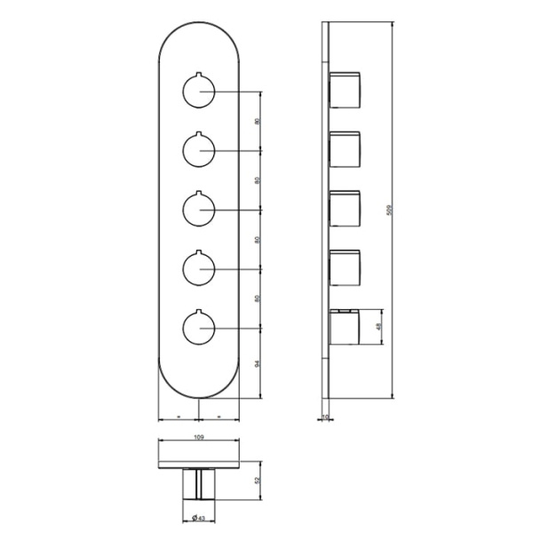 Смеситель для душа Gessi Tondo 43068#031