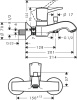 Смеситель для ванны hansgrohe Metropol Classic 31340090