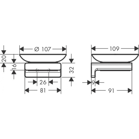 Мыльница hansgrohe AddStoris 41746140 шлифованная бронза