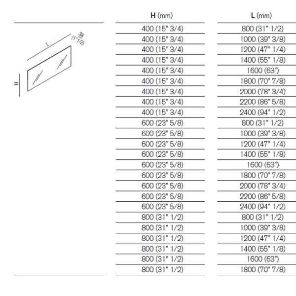 Зеркало Agape Nudo LED 140x40 ASPE1404