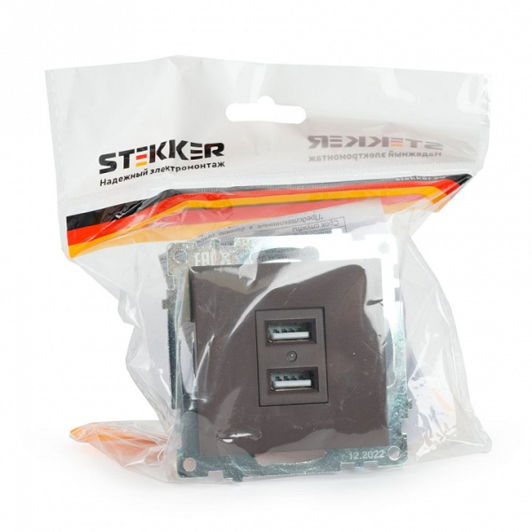 Розетка USB type A без рамки Stekker Катрин 49027