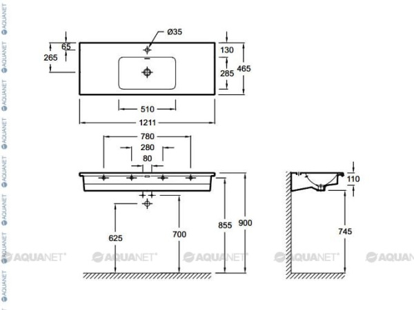 Раковина Jacob Delafon Vox 120 EB2101-DD2