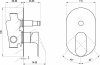 Смеситель для душа Ravak Eleganta X070335 графит матовый