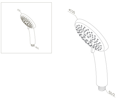 Душевая лейка AM.PM Like F0280000