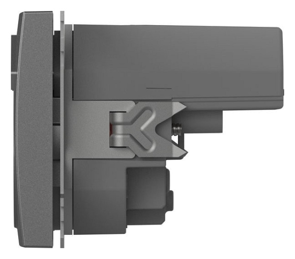 Розетка с заземлением и со шторкой и 2хUSB type A без рамки Elbi Eleсtriс Zena Vega 609-011000-317