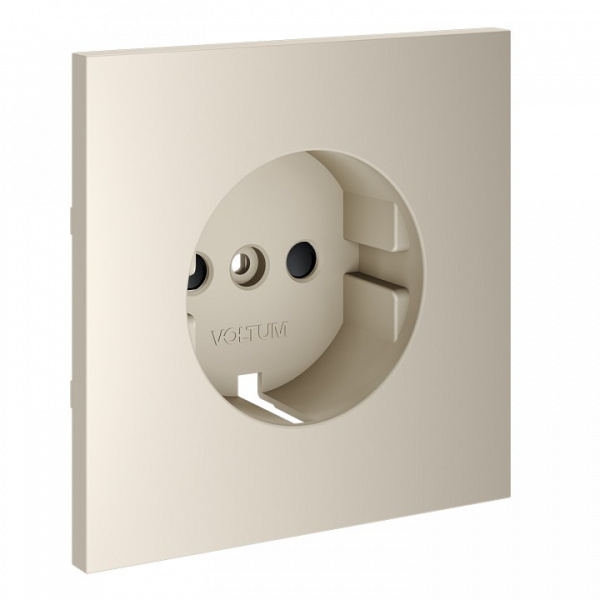 Накладка для розетки с заземлением и со шторками Voltum S70 VLS000703