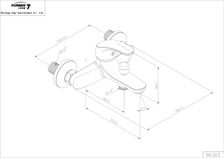 Смеситель для ванны/душа Damixa Palace One 411000000