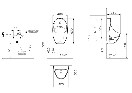 Писсуар Vitra Arkitekt 5999B003-5556