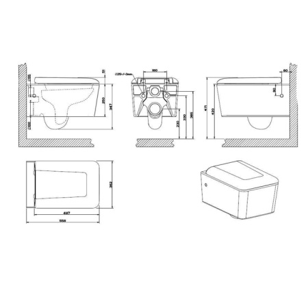 Подвесной унитаз Gessi Rettangolo 37573#518