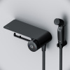 Гигиенический душ AM.PM X-Joy TouchReel F0H85A822 со смесителем и полкой черный матовый