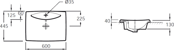 Раковина Jacob Delafon ESCALE E1289-00