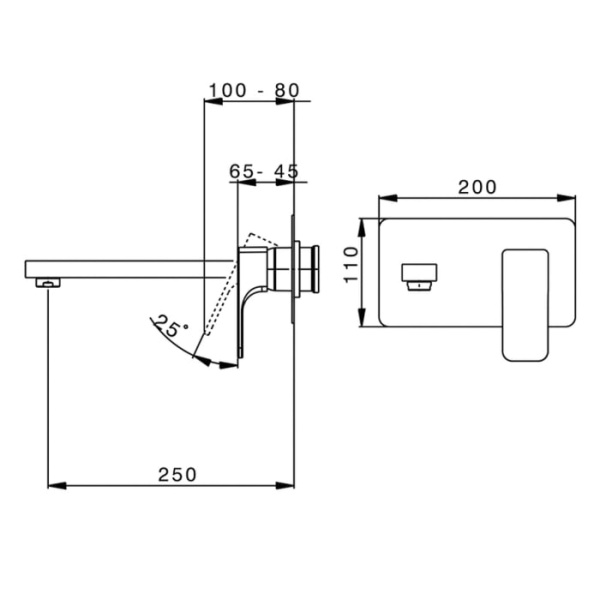 Смеситель для раковины Cisal Cubic CU00551321