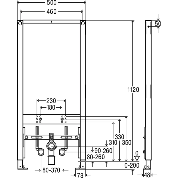 Инсталляция для биде Viega Prevista Dry модель 8568 776442
