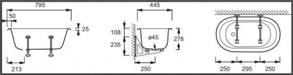 Ванна для младенцев Jacob Delafon Maternelle 80х45 E2176-00