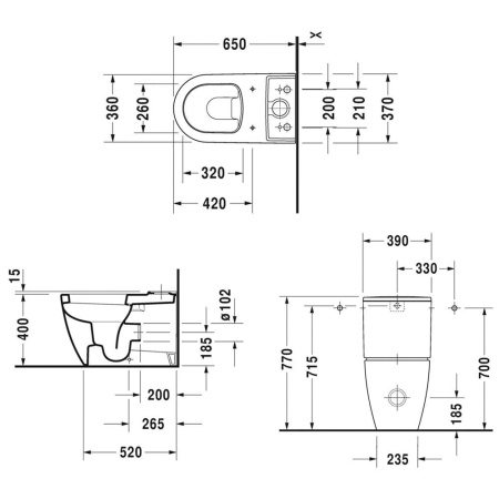 Крышка-сиденье Duravit ME by Starck 0020190095 белый