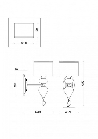 Бра Freya Raise FR5369WL-01BS