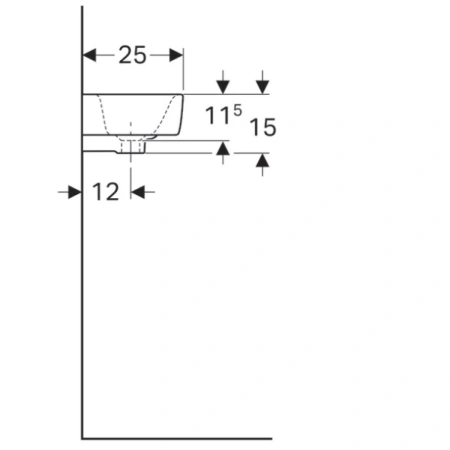 Раковина 50x25 см Geberit Renova Compact 276150000