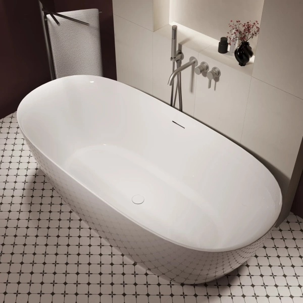 Акриловая ванна Vincea VBT-708-1600 160x80 см, отдельностоящая, белый