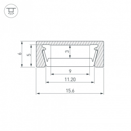Профиль накладной Arlight MIC-M 044542