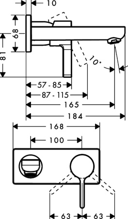 Смеситель для раковины hansgrohe Metris S 31162000