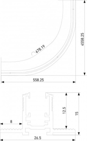 Трек встраиваемый Elektrostandard Mini Magnetic a067999