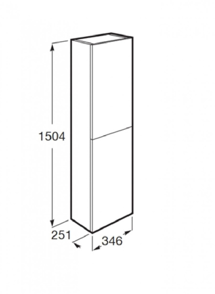 Шкаф-пенал Roca Gap 1500 A857427402 городской дуб