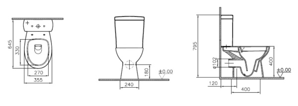 Унитаз Vitra Norm Zeitgeis 9864B099-7208