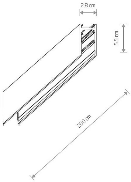 Трек накладной Nowodvorski Lvm Horizontal 10163