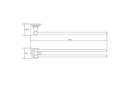 Держатель полотенец WasserKRAFT Ammer K-7031