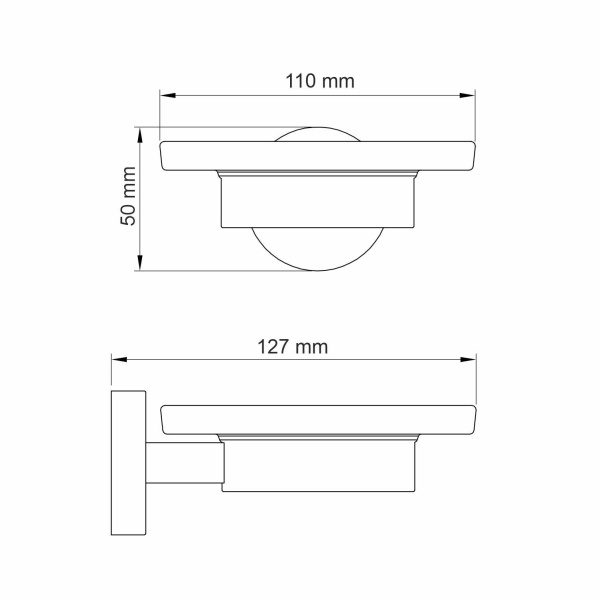 Мыльница WasserKRAFT Asphe K-77729 золото