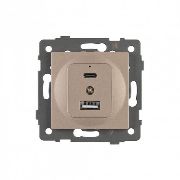 Механизм розетки 2хUSB type A и C Arlight SCT 049841
