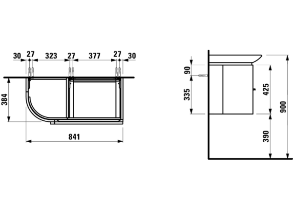 Тумба под раковину Laufen New Case 4.0153.1.075.463.1 DX (401531) белая
