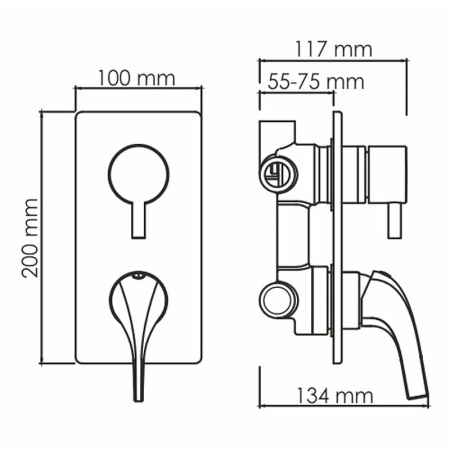 Душевой комплект WasserKRAFT Sauer 7100 A71207 глянцевое золото