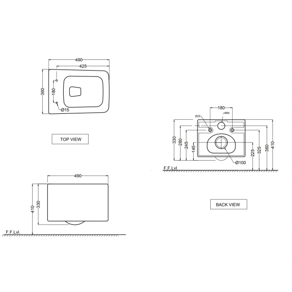 Унитаз подвесной Jaquar Kubix KUS-WHT-35953BIUFSM безободковый, с сиденьем микролифт, белый