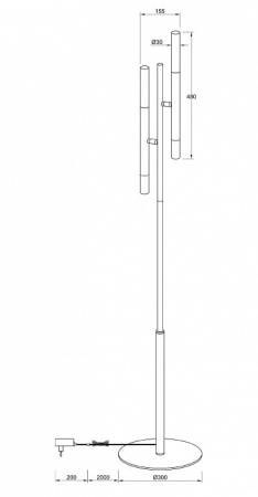Торшер Maytoni Vigo MOD070FL-02B