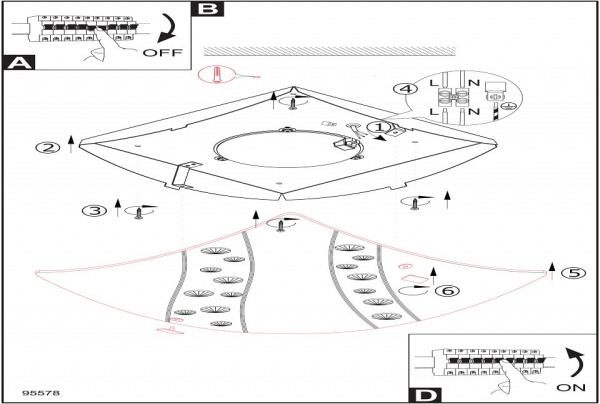 Накладной светильник Eglo Nerini 95578