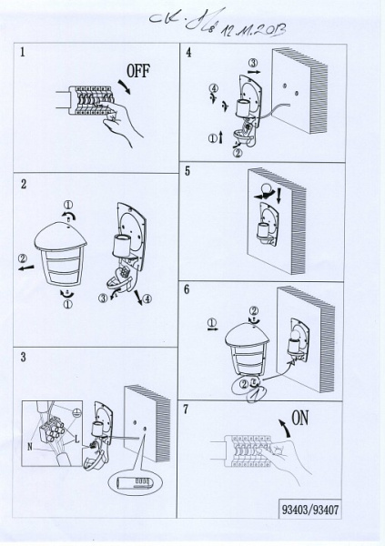 Накладной светильник Eglo Aloria 93403