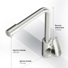 Смеситель для кухни AM.PM Like F8005711 сталь