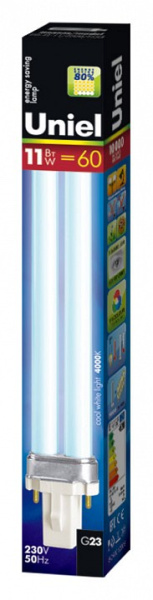 Лампа компактная люминесцентная Uniel ESL-PL G23 11Вт 4000K 05937