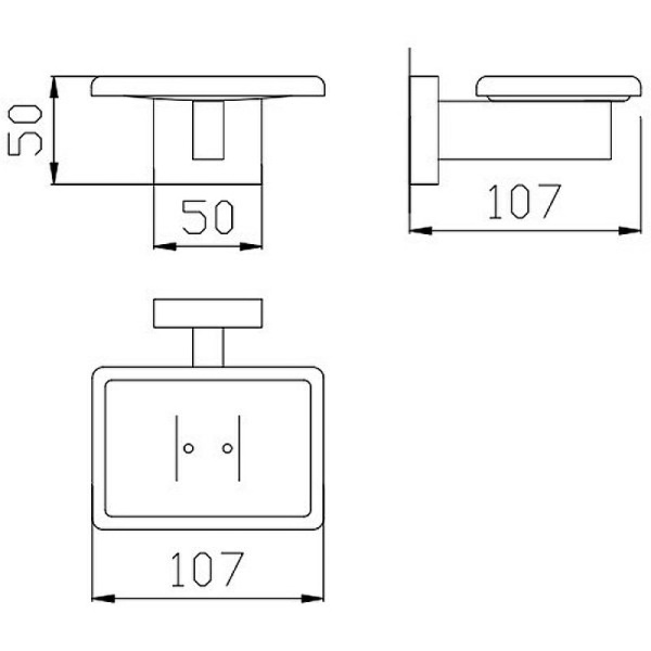 Мыльница Nofer Classic 09044.B глянцевая нержавеющая сталь
