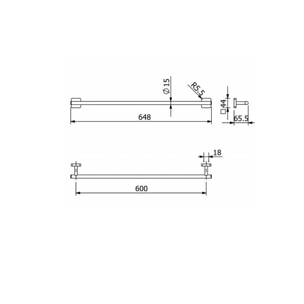 Полотенцедержатель Kludi Vela S 2597939 черный матовый