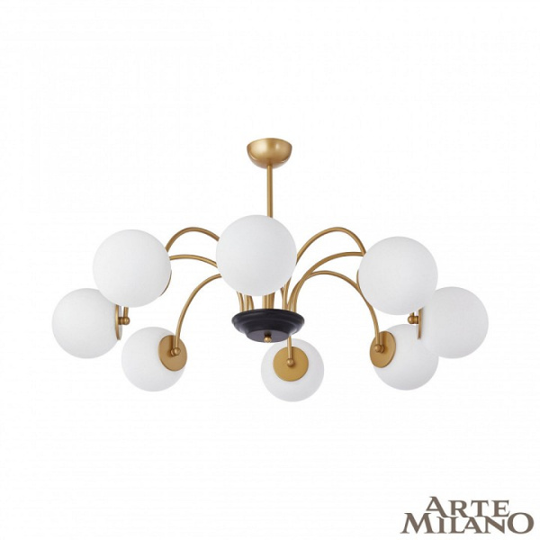 Люстра на штанге Arte Milano AM-Napoli 312066/D940/8 BS/BK
