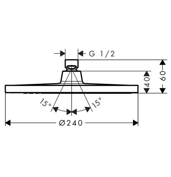 Верхний душ hansgrohe Crometta S 240 1jet LowPressure 26725000