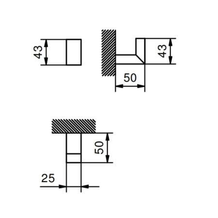 Крючок Fantini Linea 92 02 7744