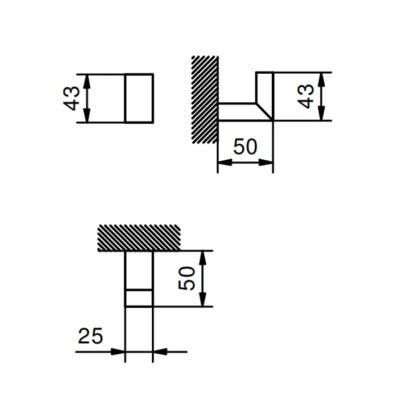 Крючок Fantini Linea 92 02 7744
